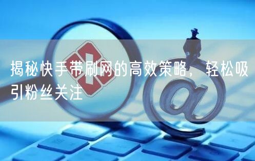 揭秘快手带刷网的高效策略，轻松吸引粉丝关注