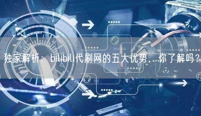 独家解析：bilibili代刷网的五大优势，你了解吗？
