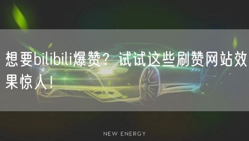 想要bilibili爆赞？试试这些刷赞网站效果惊人！