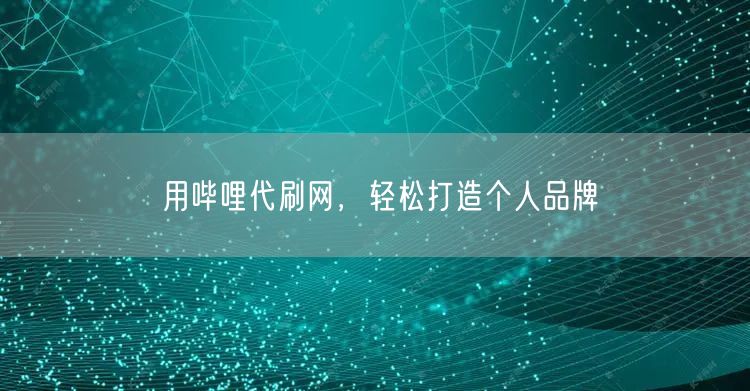 用哔哩代刷网,轻松打造个人品牌