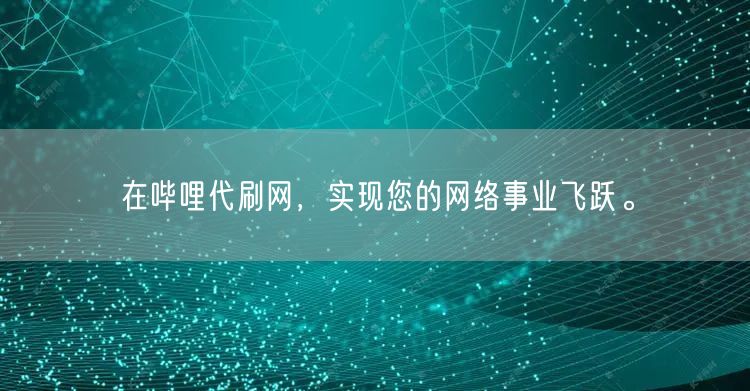 在哔哩代刷网，实现您的网络事业飞跃。