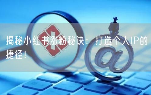 揭秘小红书涨粉秘诀：打造个人IP的捷径！