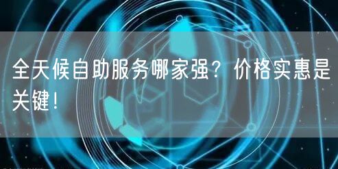 全天候自助服务哪家强？价格实惠是关键！