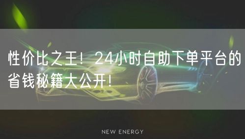 性价比之王！24小时自助下单平台的省钱秘籍大公开！