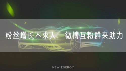 粉丝增长不求人，微博互粉群来助力