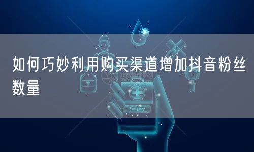 如何巧妙利用购买渠道增加抖音粉丝数量