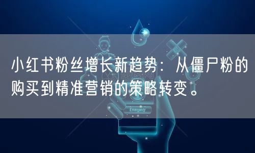 小红书粉丝增长新趋势:从僵尸粉的购买到精准营销的策略转变。
